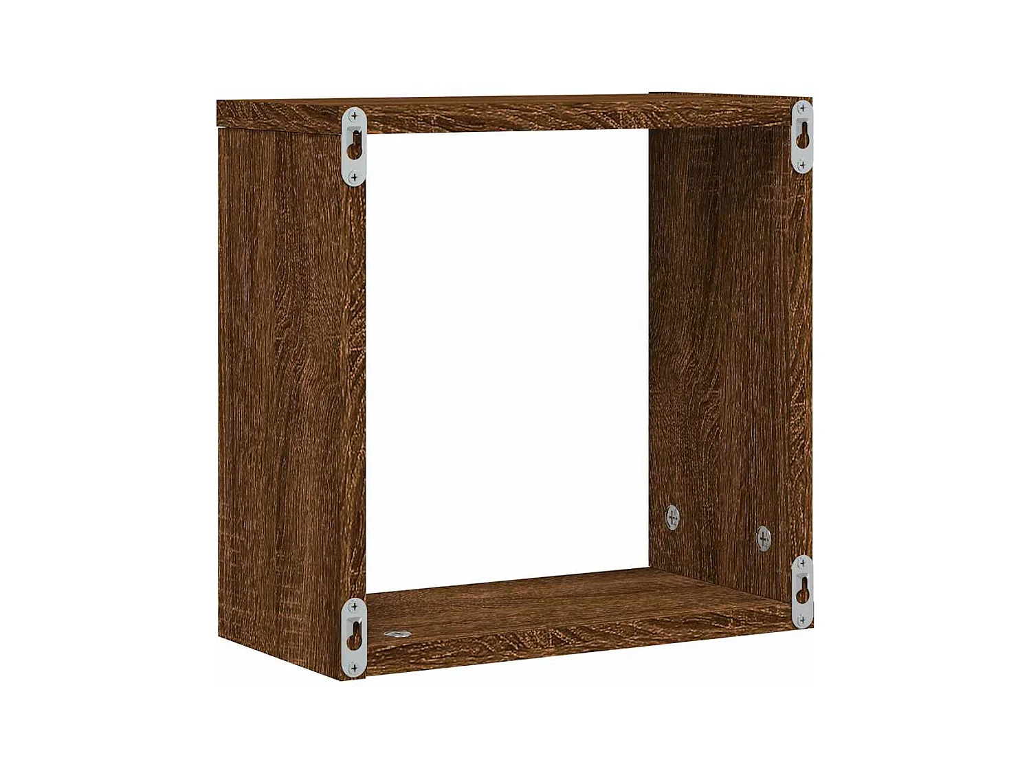 Étagères murales sous forme cube 4 pcs chêne marron 30x15x30cm