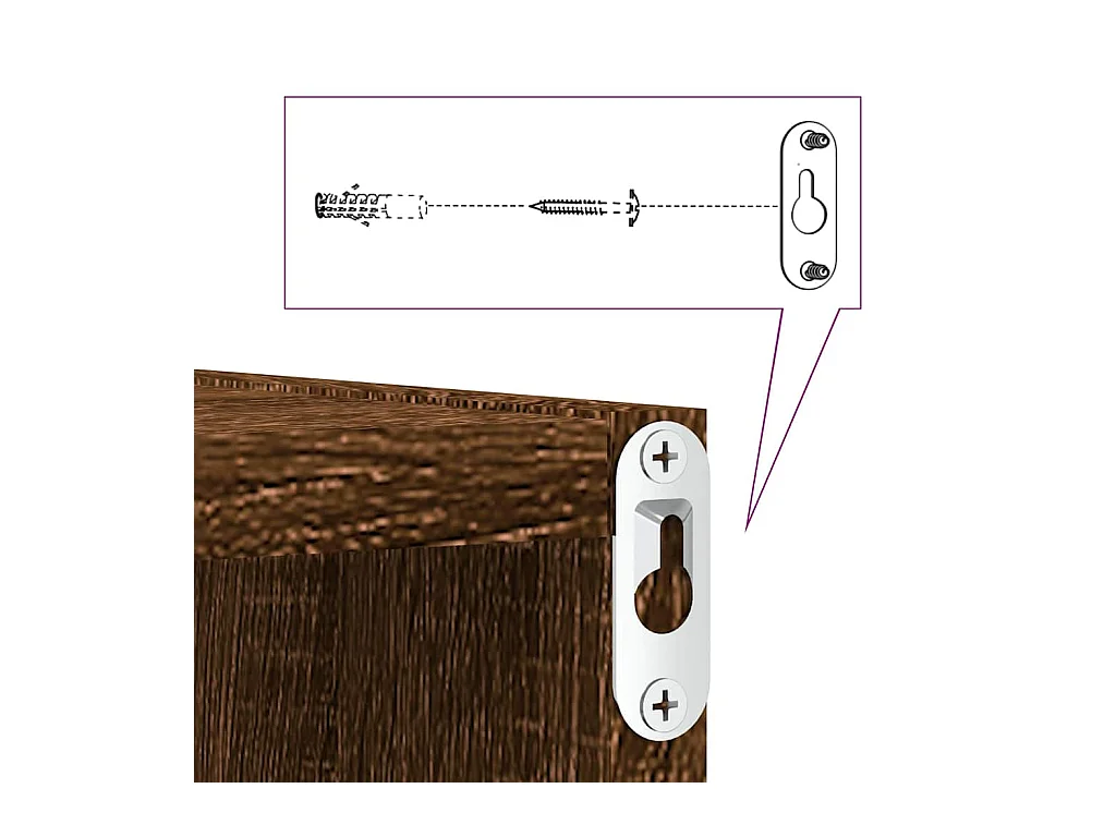 Étagères murales sous forme cube 4 pcs chêne marron 30x15x30cm