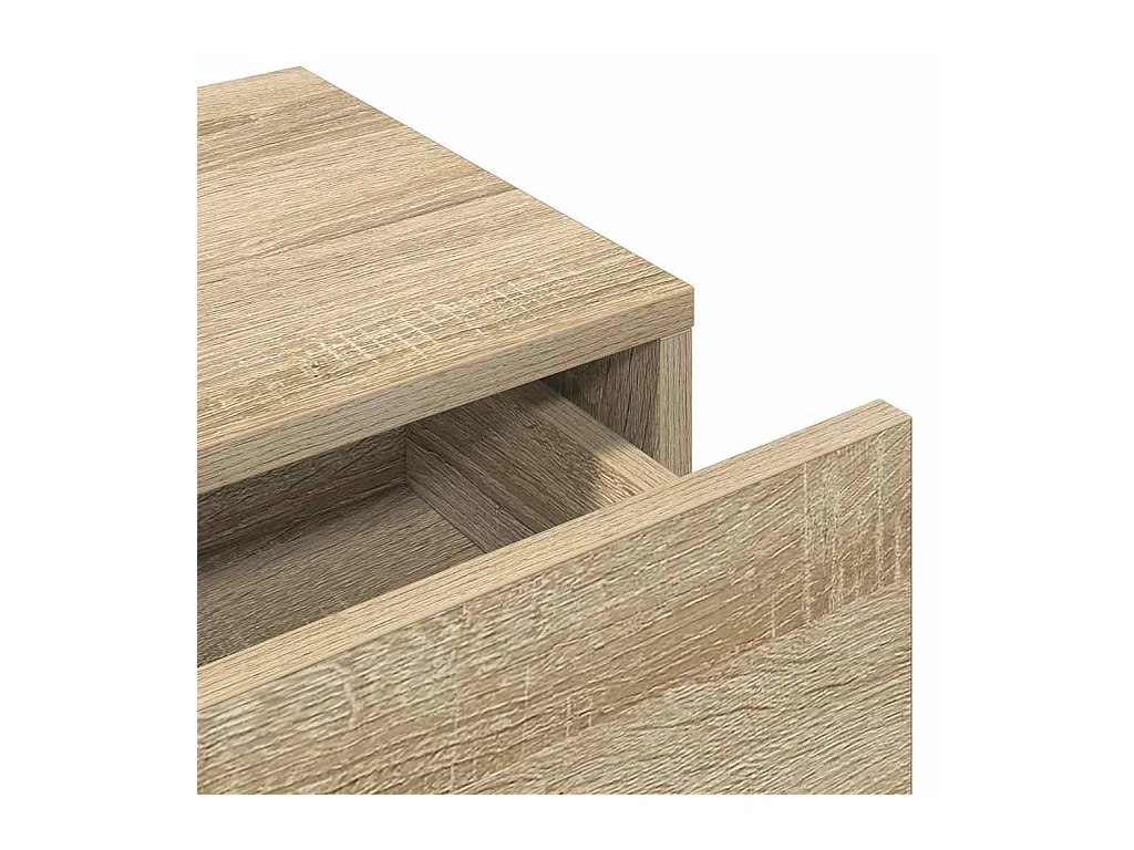 Étagère murale avec tiroirs chêne sonoma bois d'ingénierie