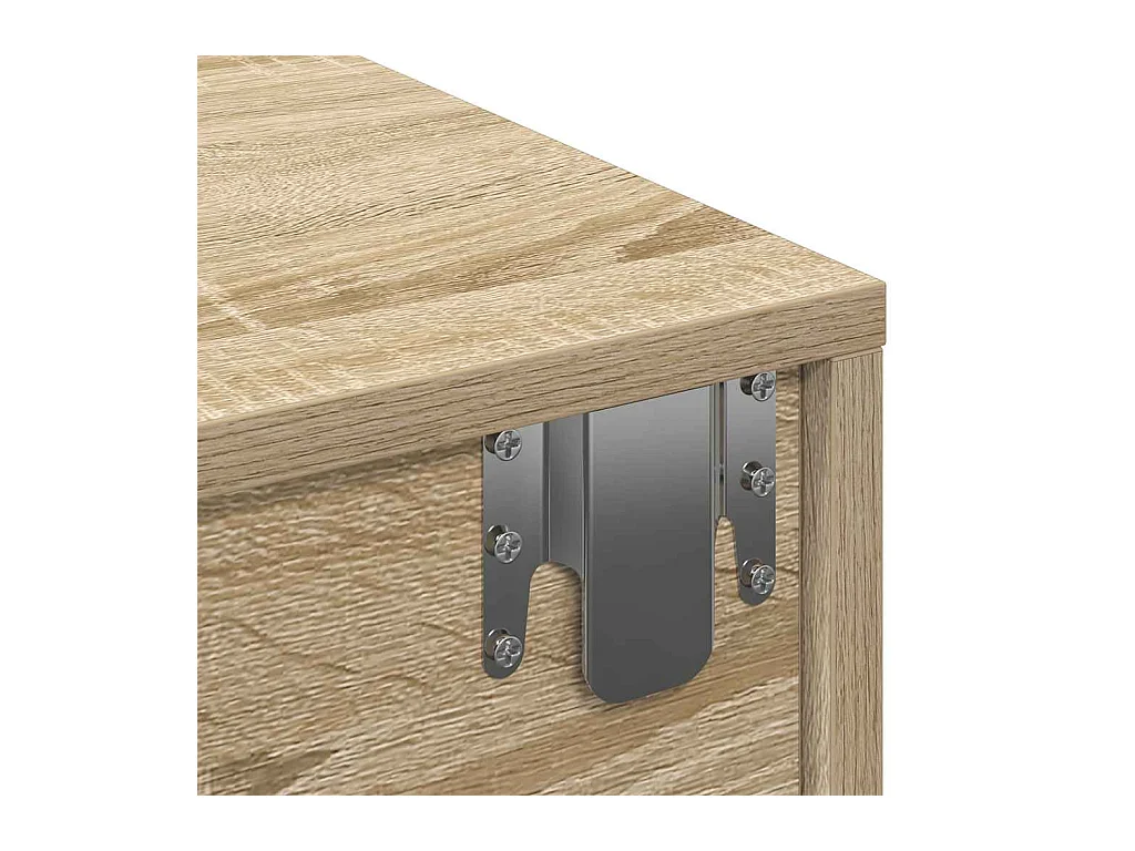 Étagère murale avec tiroirs chêne sonoma bois d'ingénierie