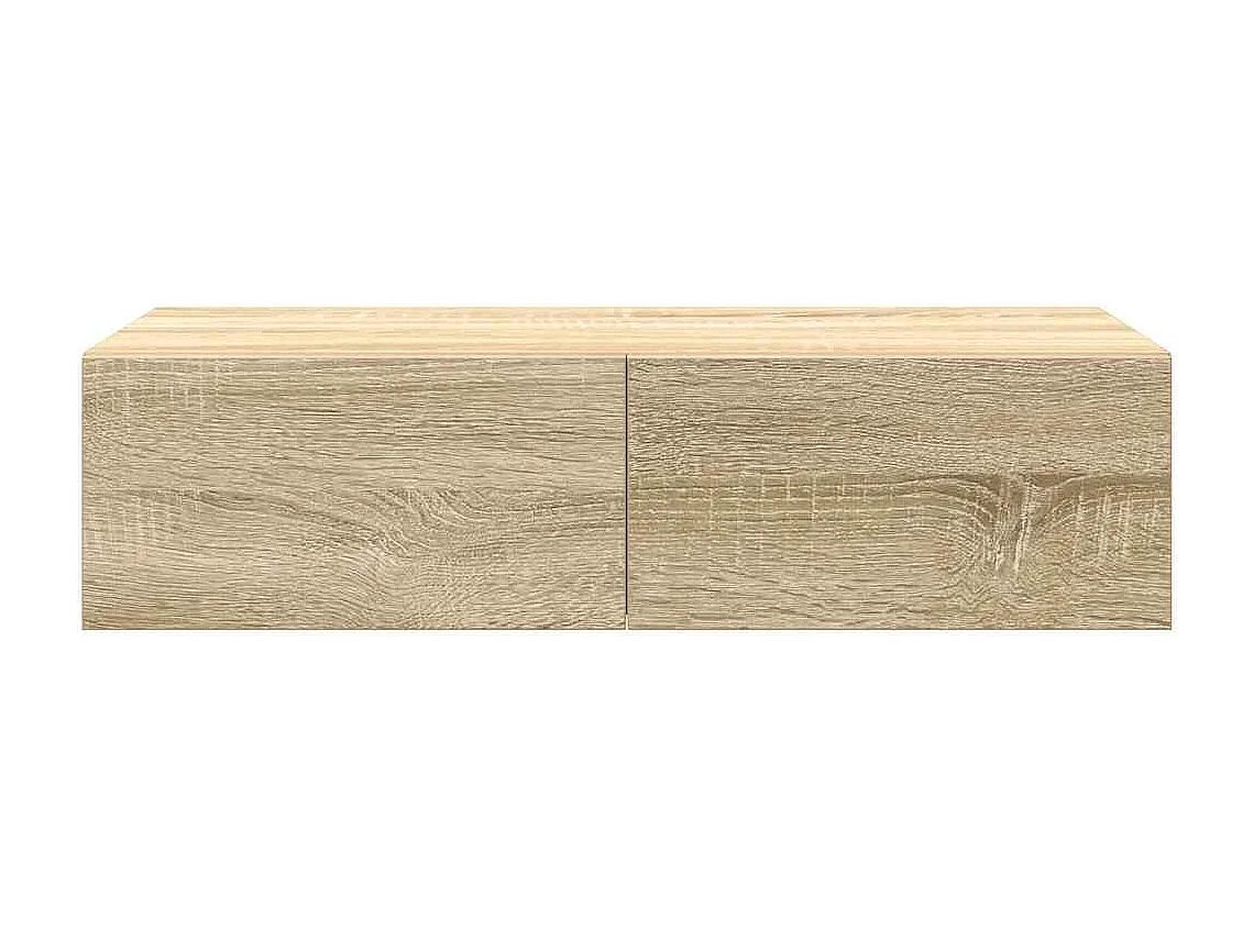 Wandplank met lades Sonoma eiken bewerkt hout