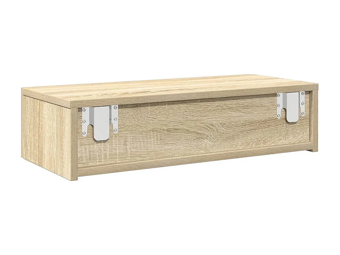 Wandplank met lades Sonoma eiken bewerkt hout