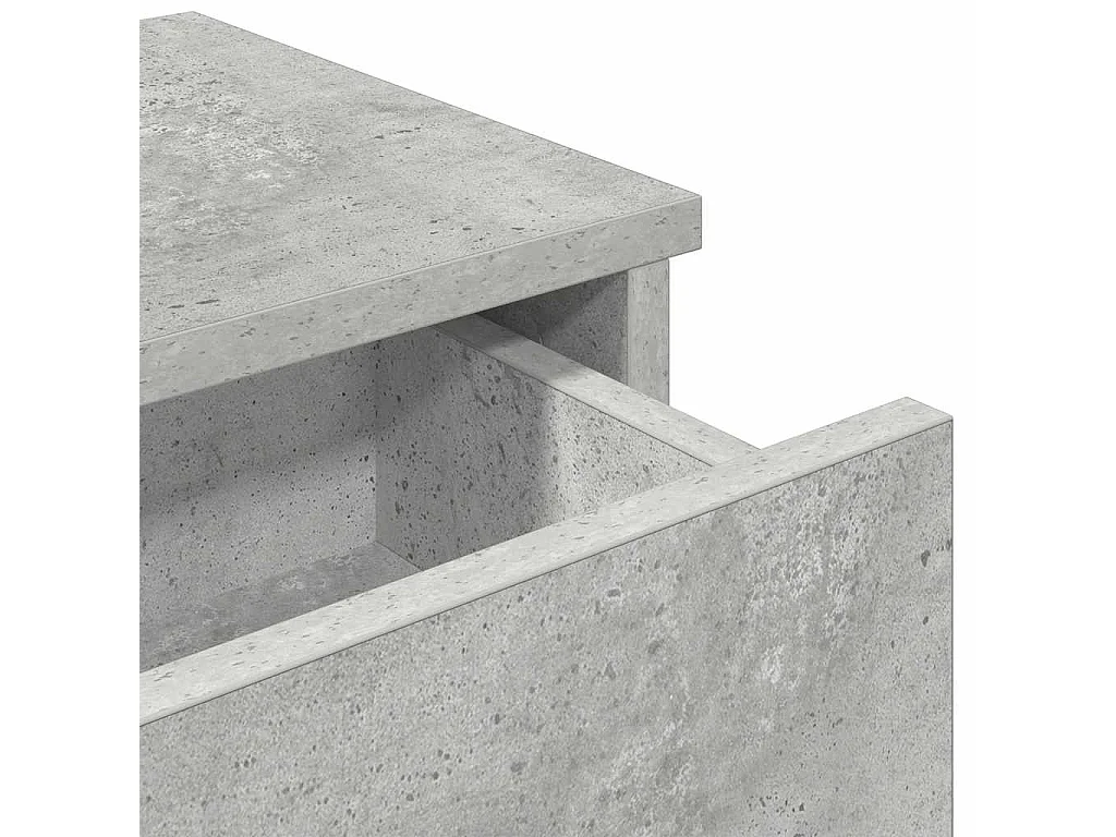 Étagère murale avec tiroirs gris béton bois d'ingénierie