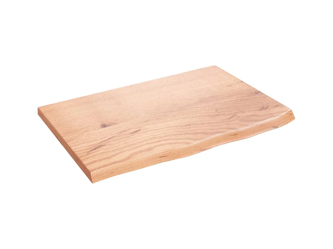 Étagère murale marron clair 60x40x2 cm bois chêne massif traité