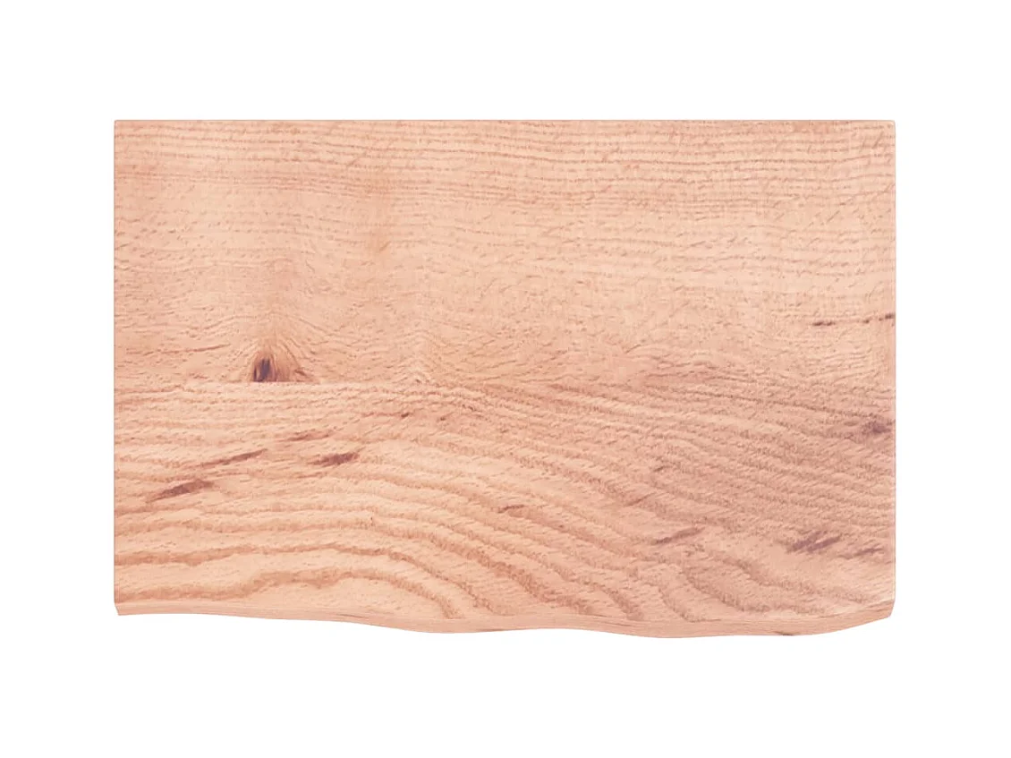 Étagère murale marron clair 60x40x2 cm bois chêne massif traité