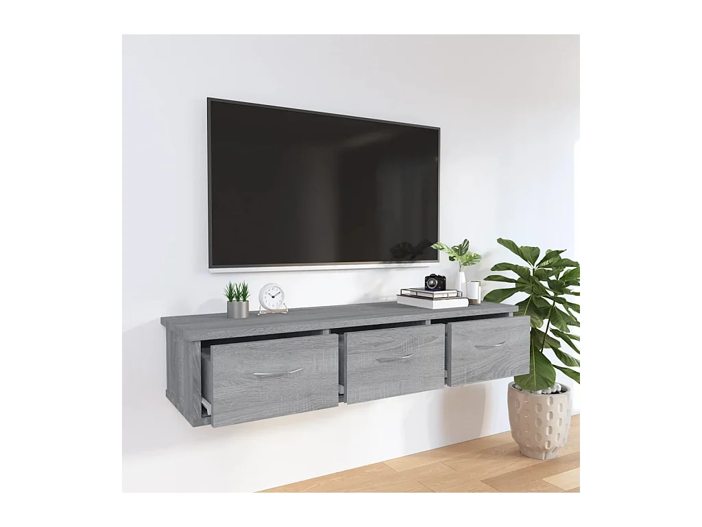 Armoire murale Sonoma gris 88x26x18,5 cm Bois d'ingénierie