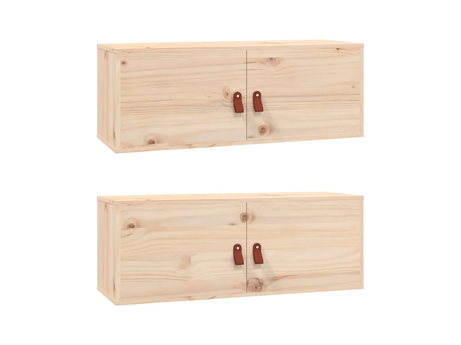 Armoires murales 2 pcs 80x30x30 cm Bois de pin massif