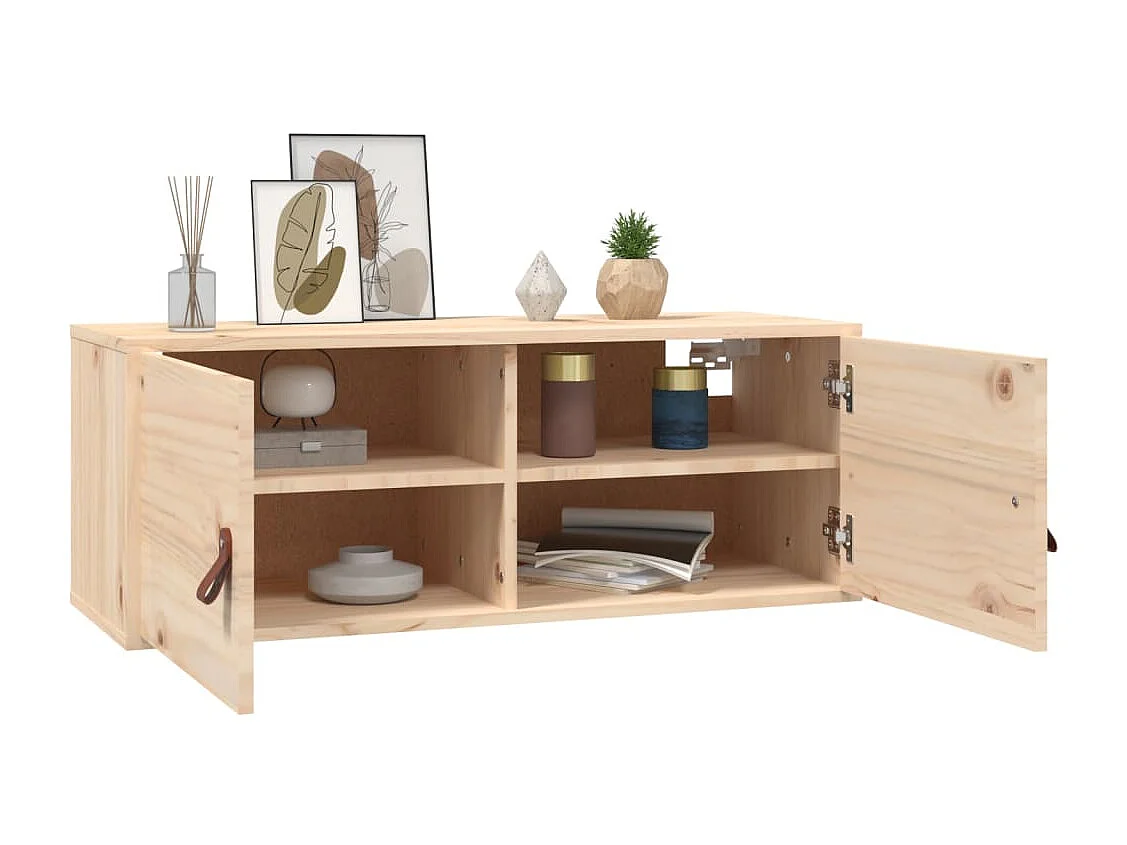 Armoires murales 2 pcs 80x30x30 cm Bois de pin massif