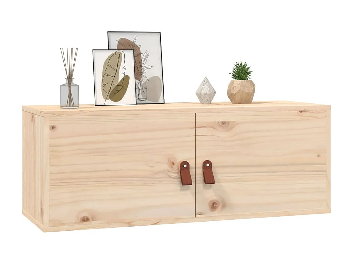 Armoires murales 2 pcs 80x30x30 cm Bois de pin massif