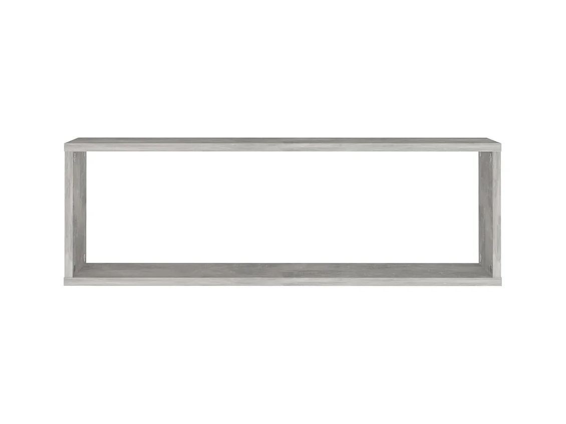Étagères cube murales 4 pcs gris béton bois d'ingénierie
