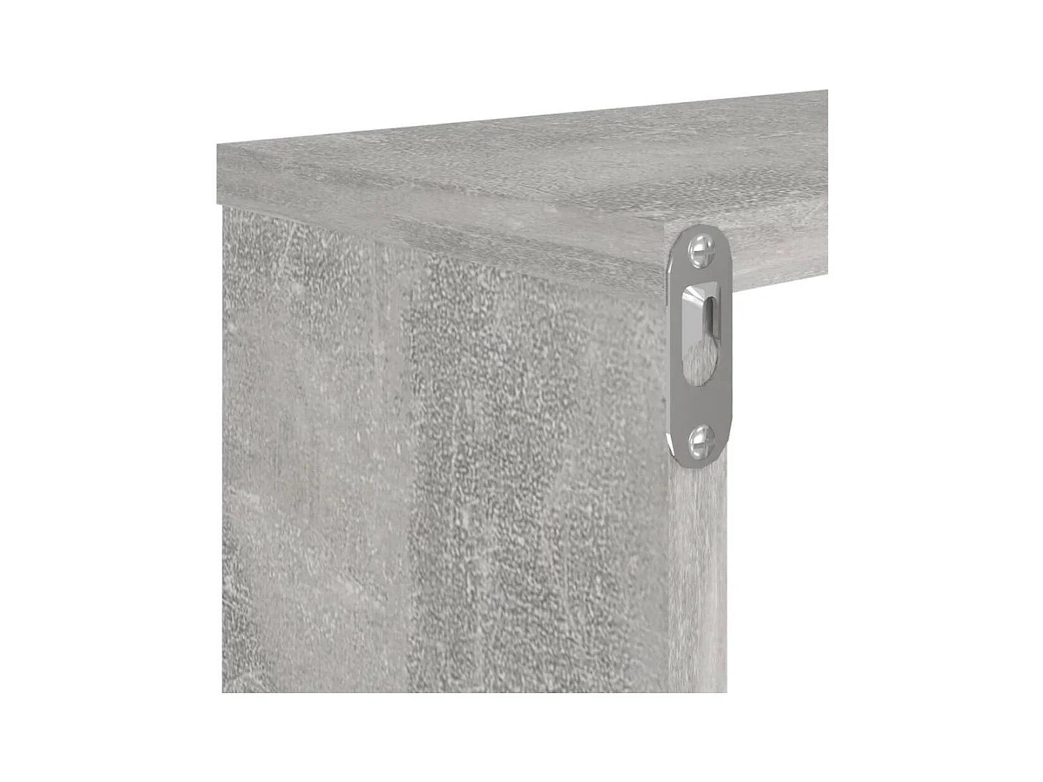 Étagères cube murales 4 pcs gris béton bois d'ingénierie