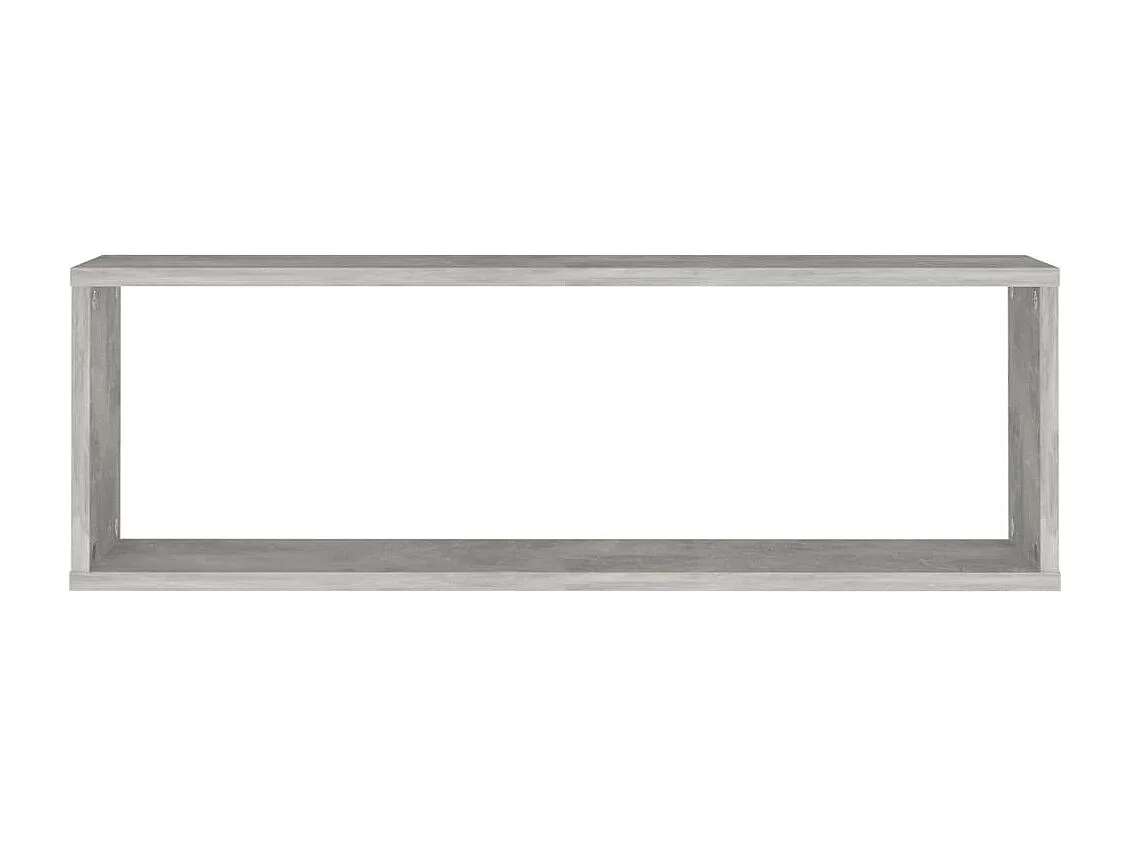 Étagères cube murales 4 pcs gris béton bois d'ingénierie