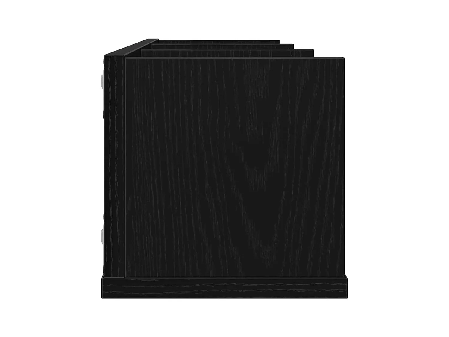 Mensola da parete per CD in rovere nero 75x18x18 cm in legno ingegnerizzato