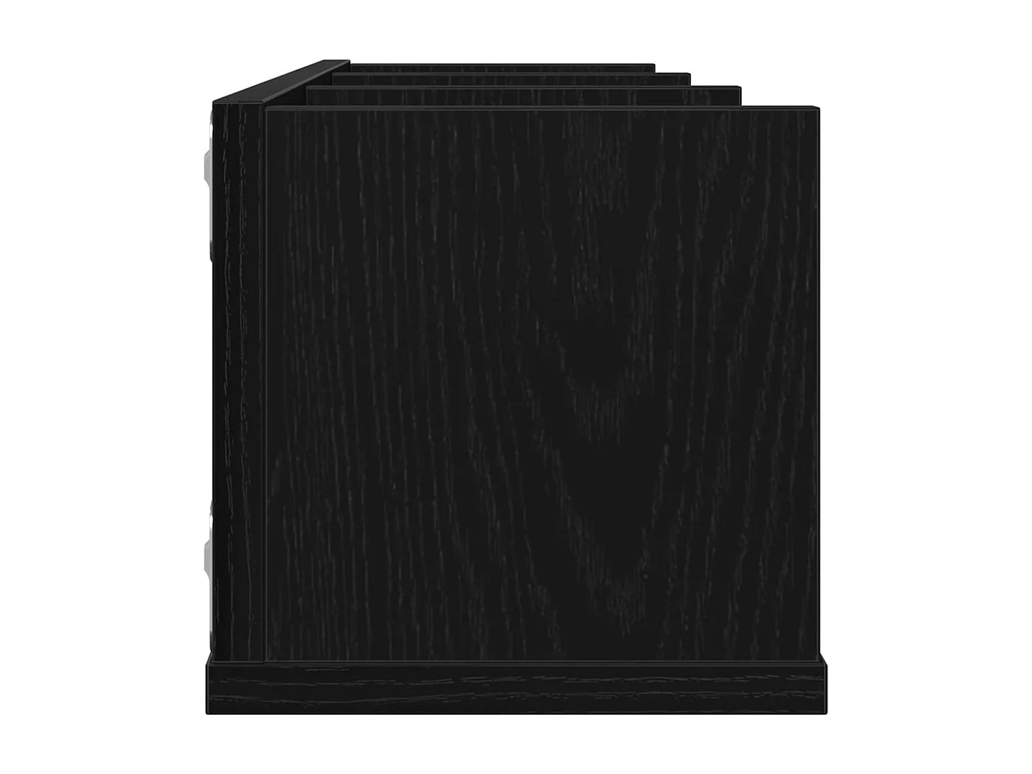 Étagère murale CD en chêne noir 75x18x18 cm en bois d'ingénierie