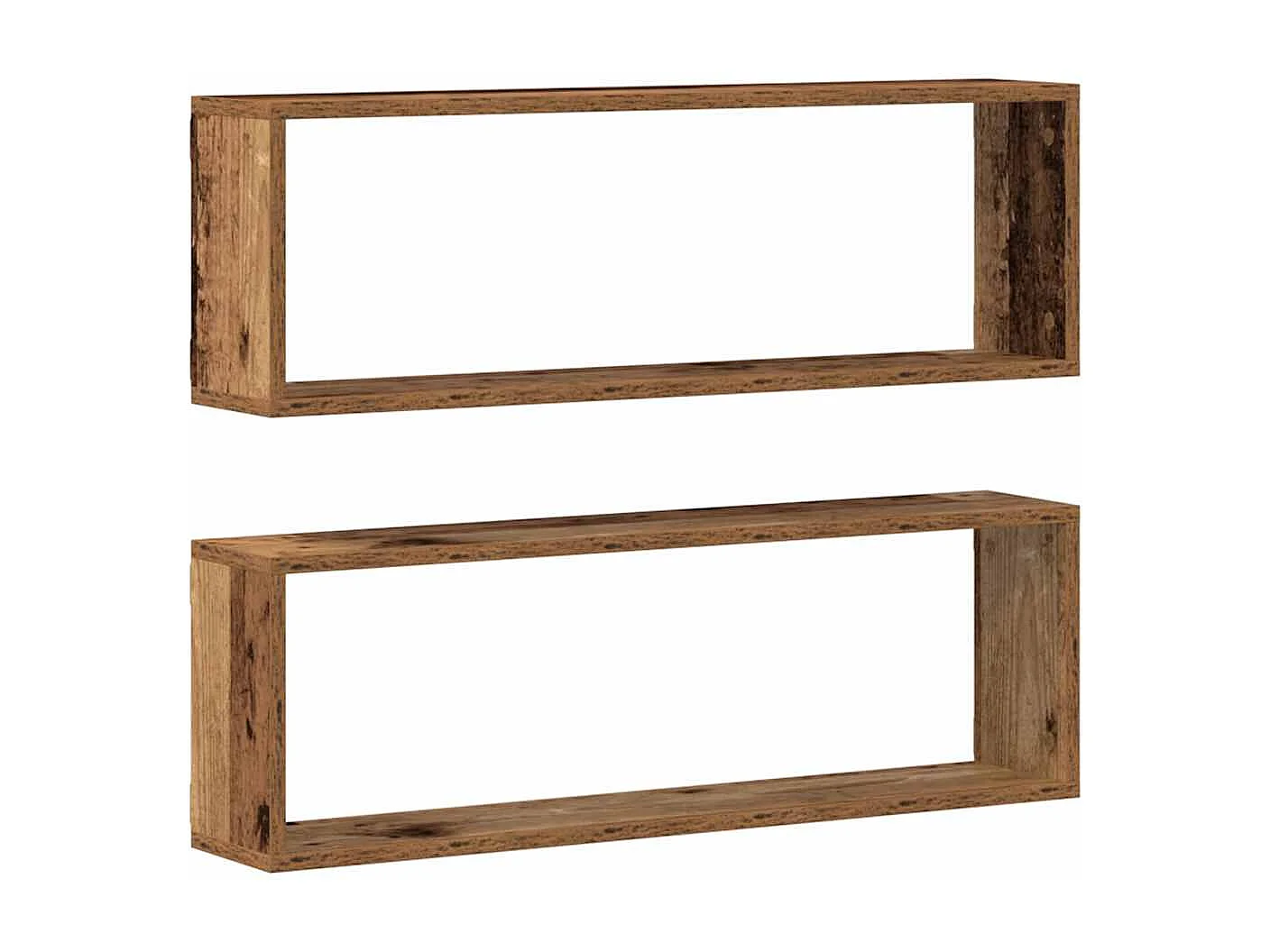 Mensole da parete 2 pezzi Legno antico 80x15x26 cm in legno ingegnerizzato