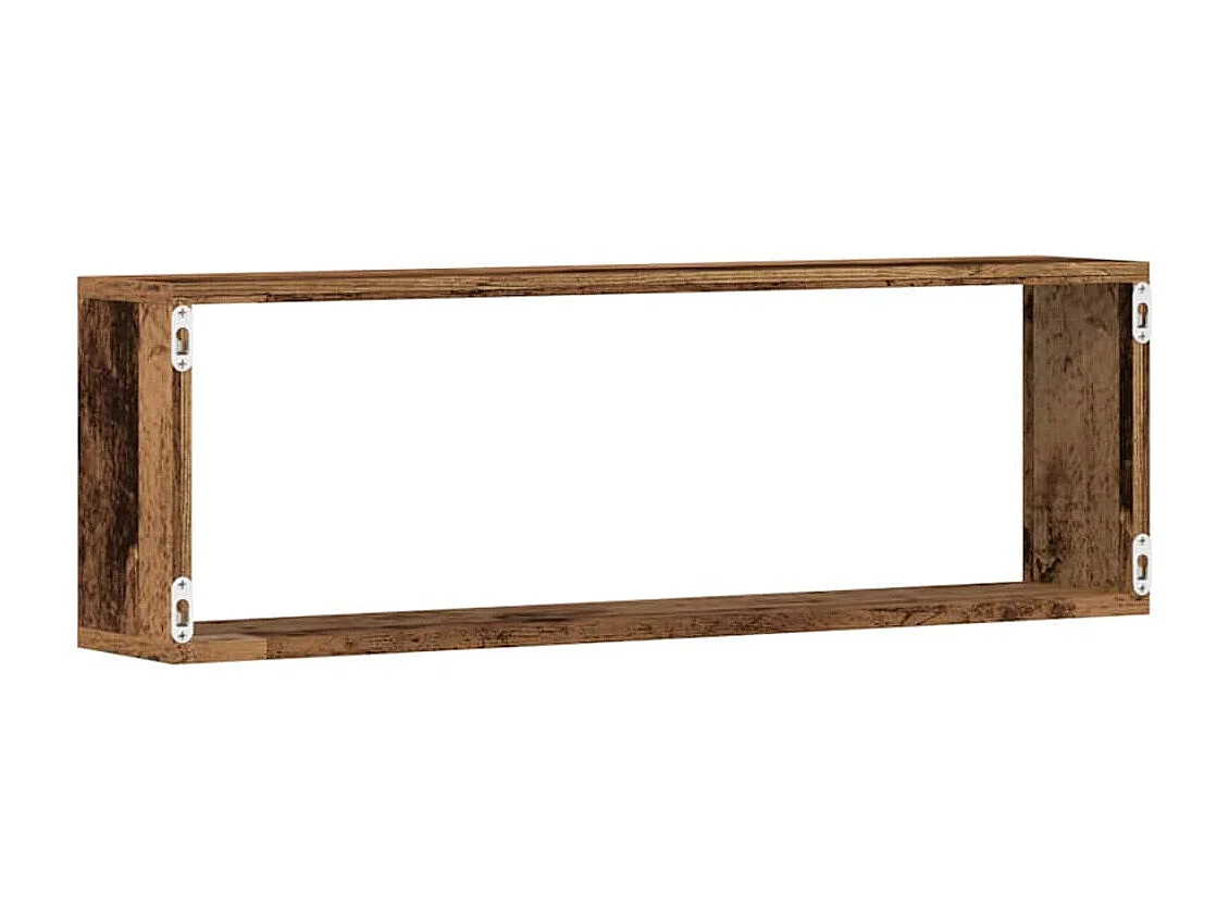 Mensole da parete 2 pezzi Legno antico 80x15x26 cm in legno ingegnerizzato