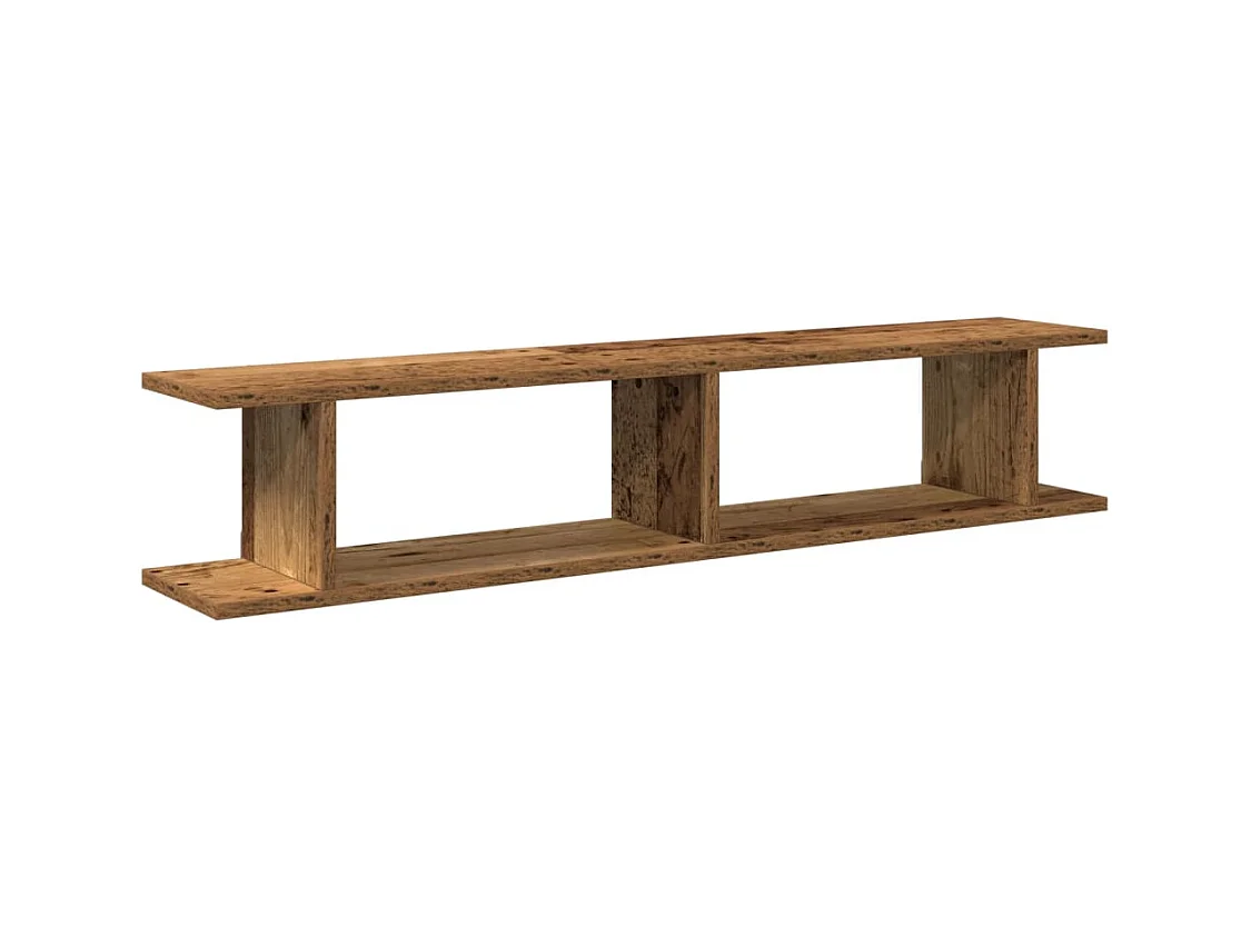 Étagères murales 2 pcs vieux bois 105x18x20cm bois d'ingénierie