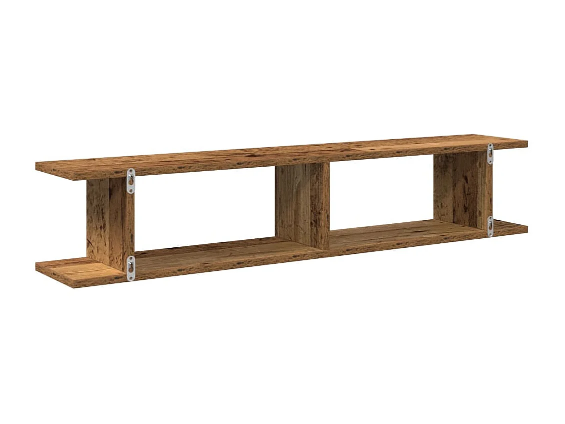 Étagères murales 2 pcs vieux bois 105x18x20cm bois d'ingénierie