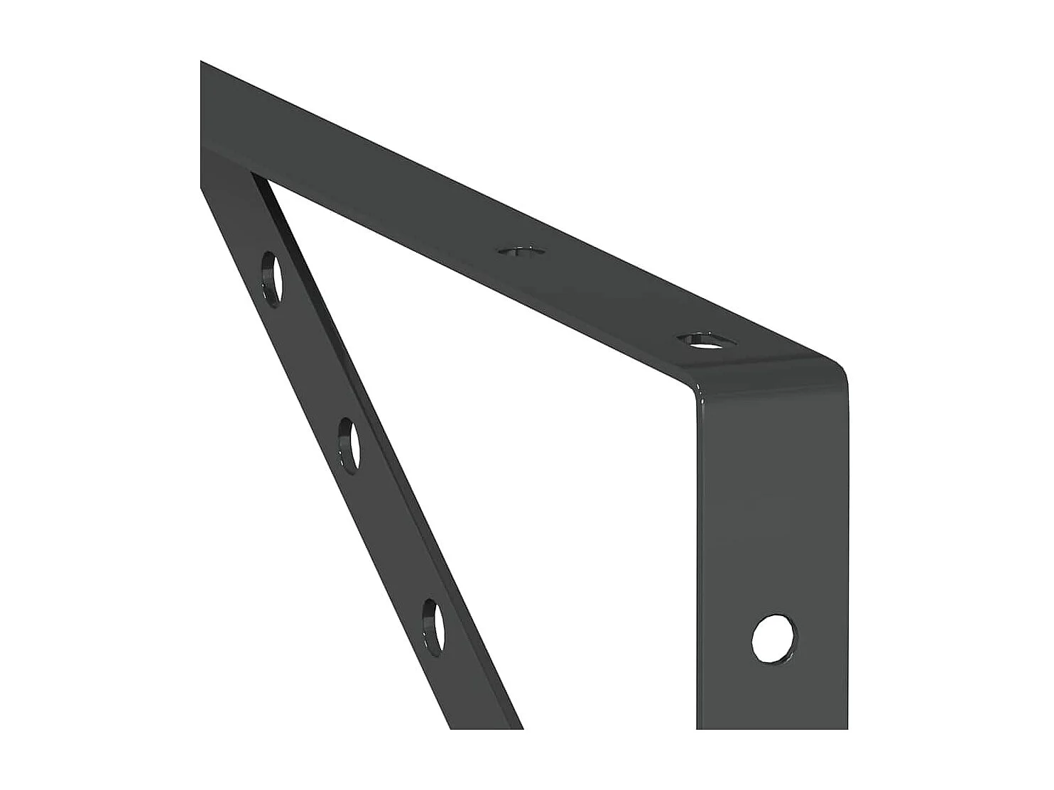 Supports d'étagères 4 pcs 40x2,5x25 cm noir acier inoxydable