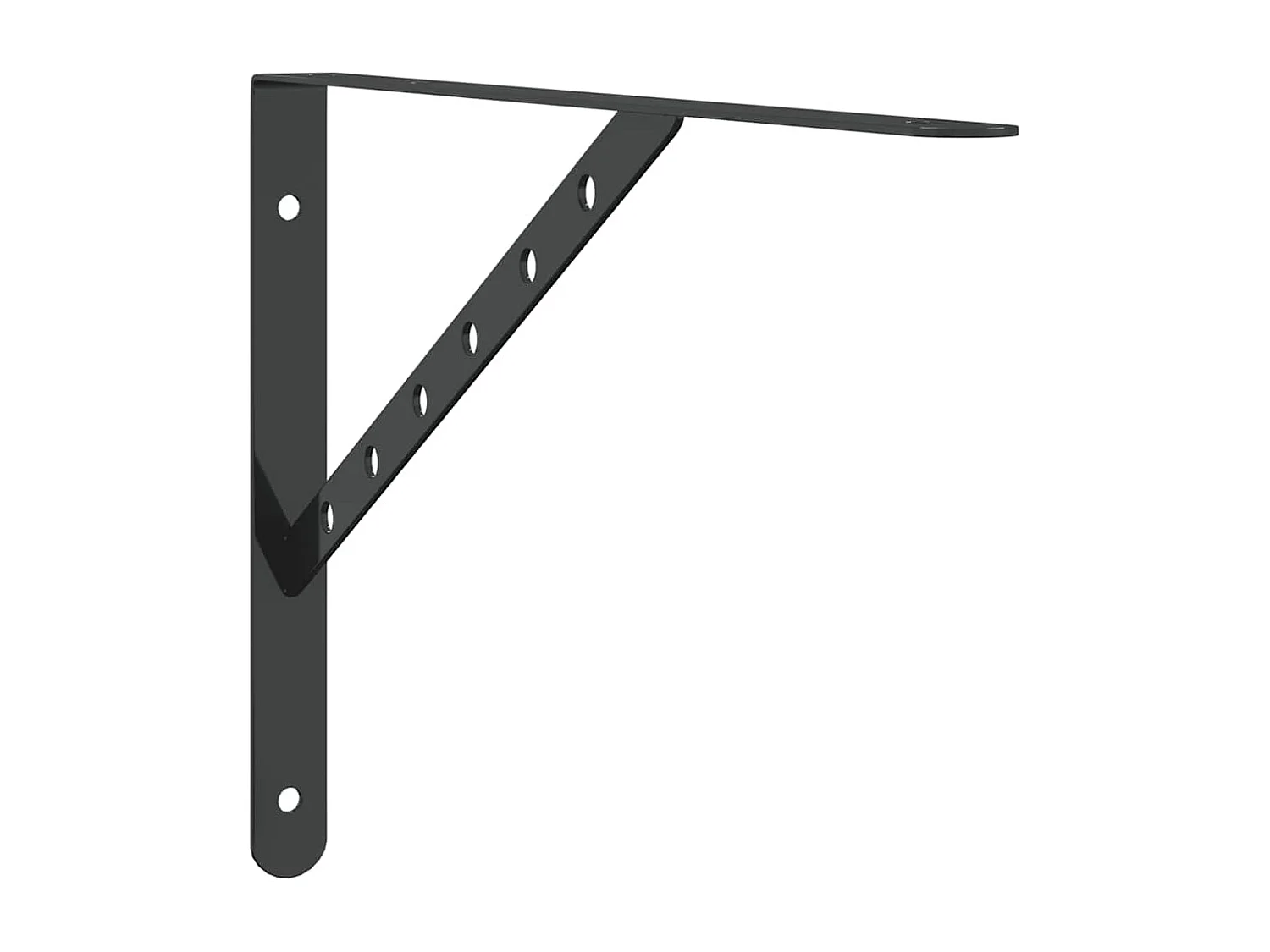 Supports d'étagères 4 pcs 40x2,5x25 cm noir acier inoxydable