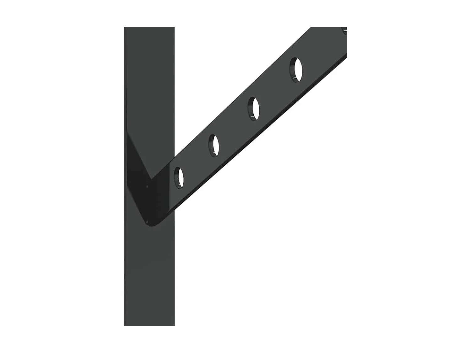 Supports d'étagères 4 pcs 40x2,5x25 cm noir acier inoxydable