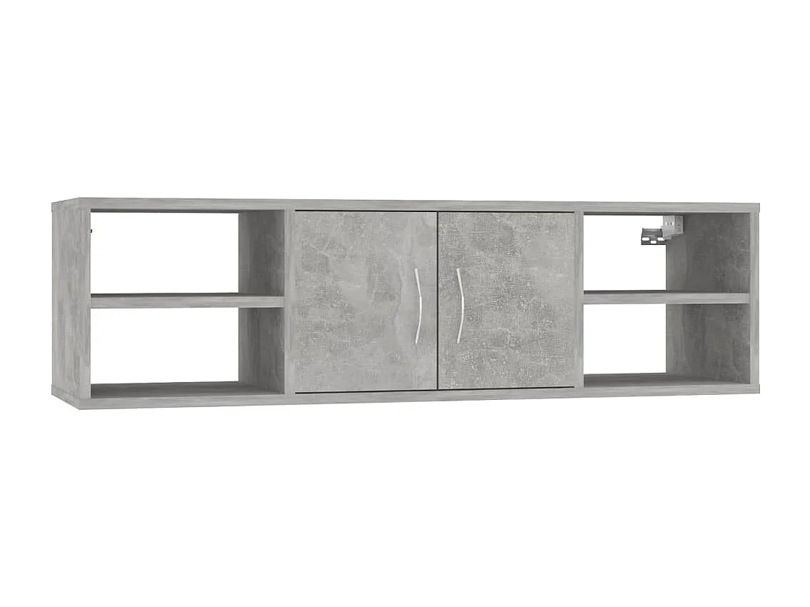 Betongrijze wandplank 102x30x29 cm bewerkt hout