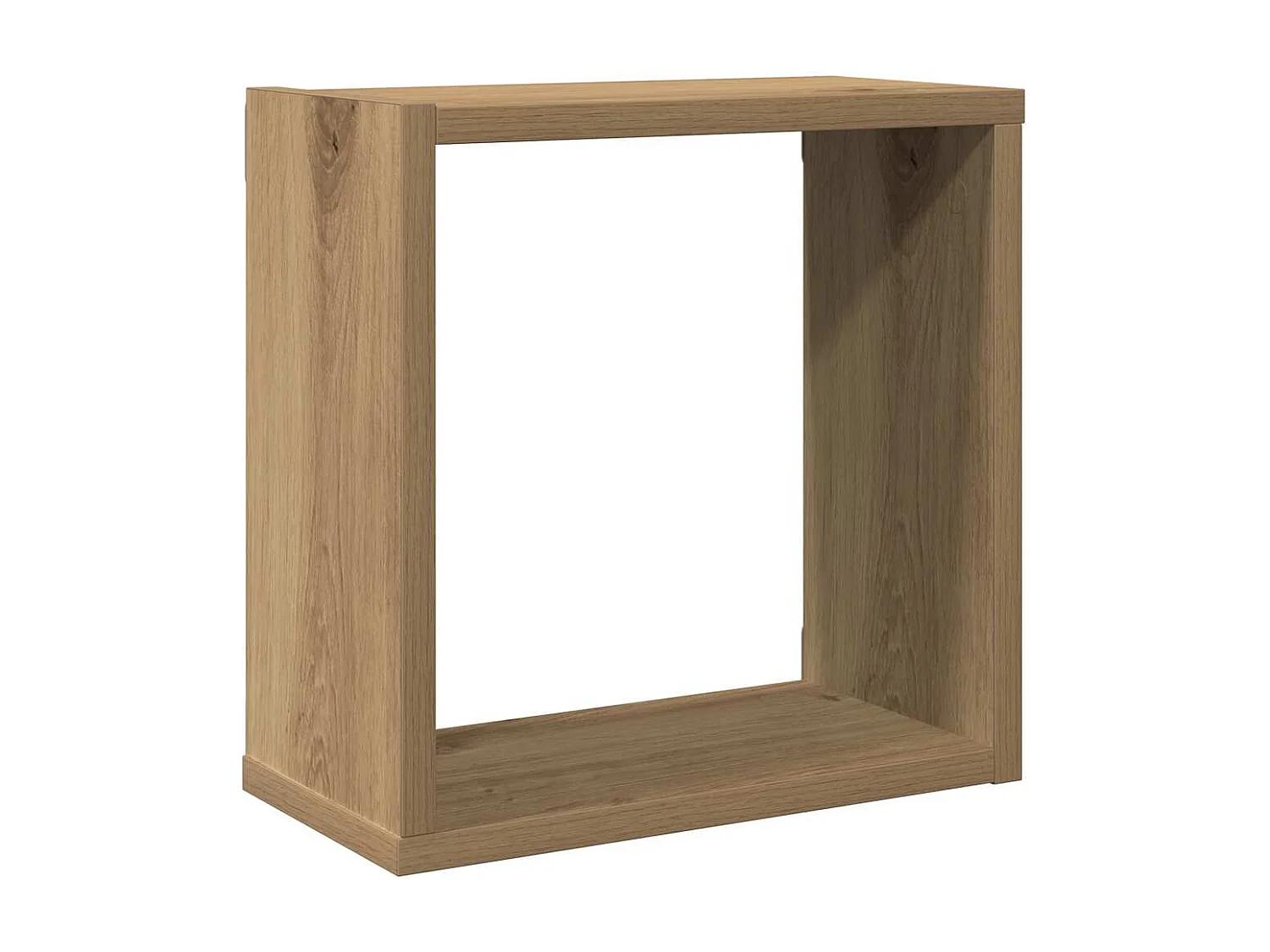 Mensole a cubo da parete 2 pezzi in legno ingegnerizzato di quercia artigianale