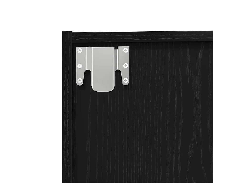 Bibliothèque/Armoire de Télé Chêne Noir 36x30x143 cm