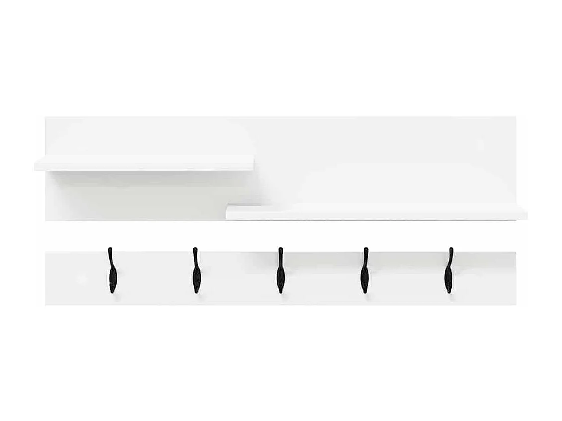 Porte-manteau mural Blanc 90 x 15 x 36 cm Bois d'ingénierie