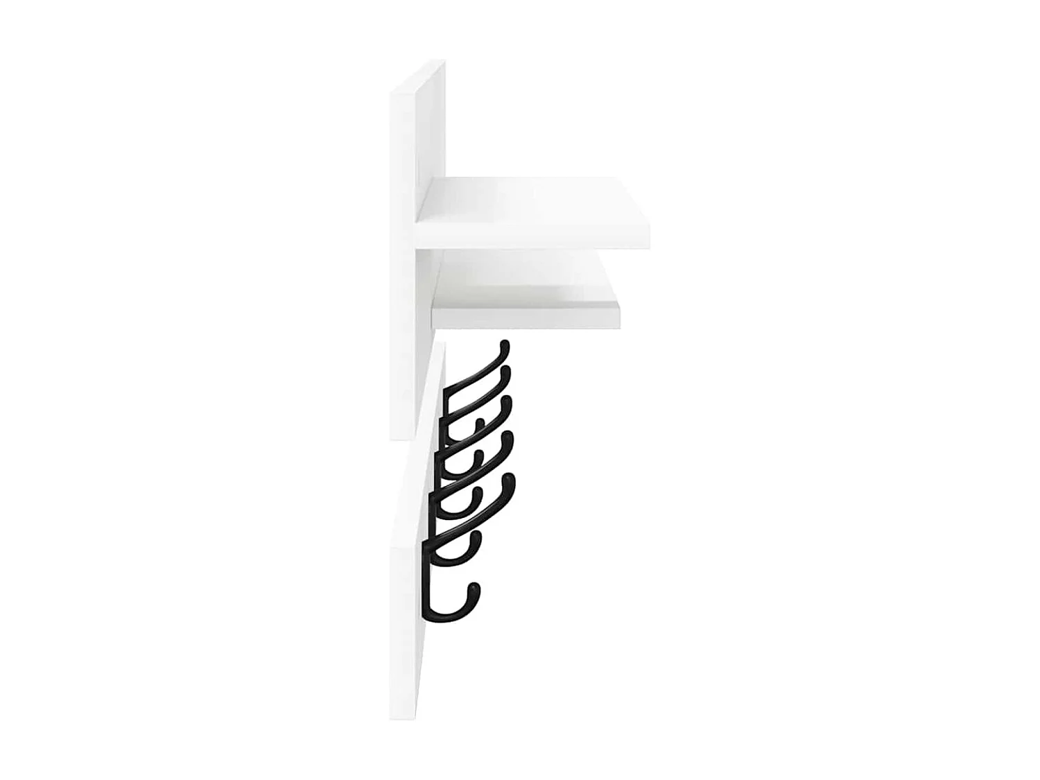 Porte-manteau mural Blanc 90 x 15 x 36 cm Bois d'ingénierie