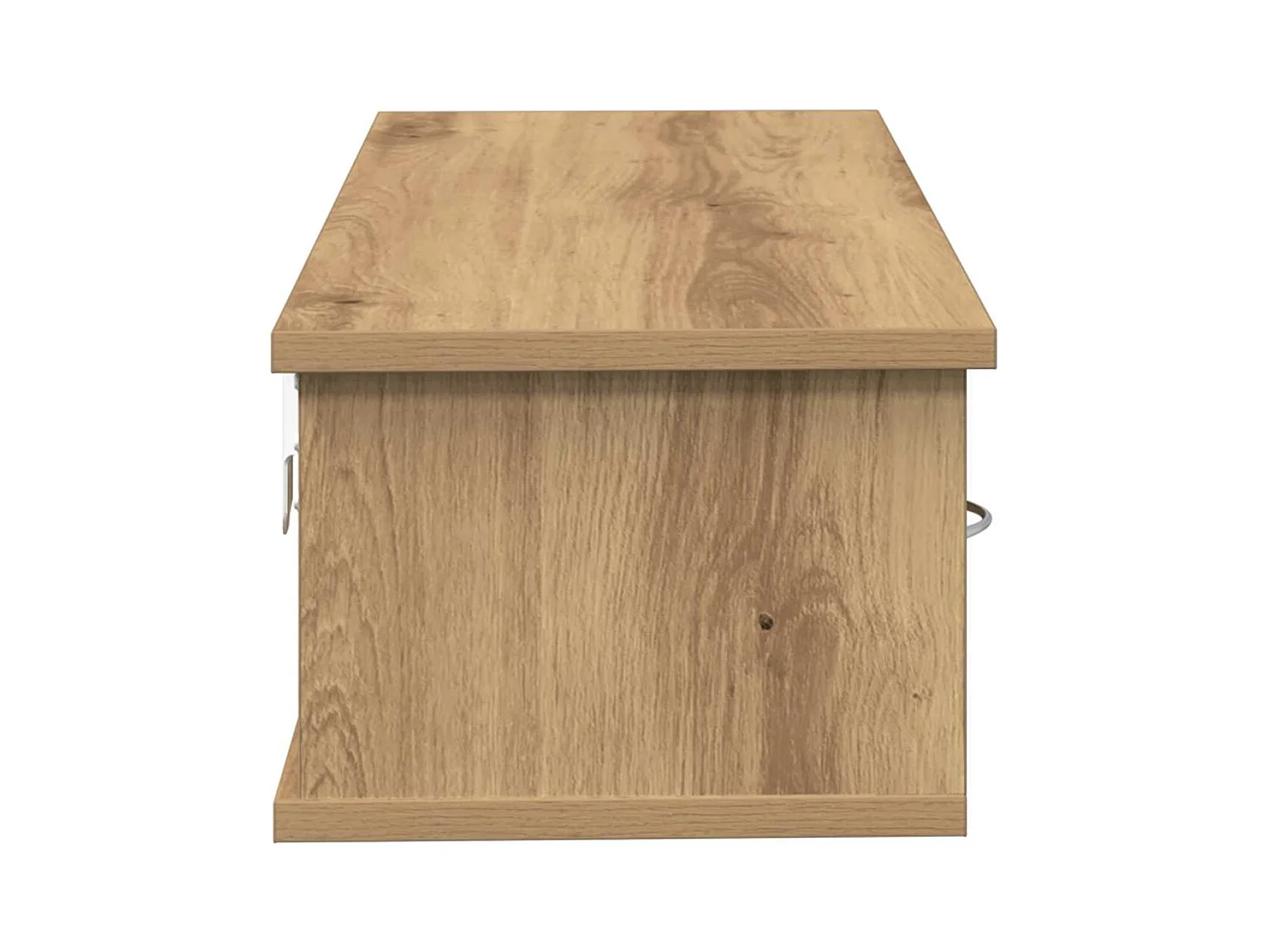 Mobiletto da parete in rovere fatto a mano 60x26x18,5 cm in legno ingegnerizzato