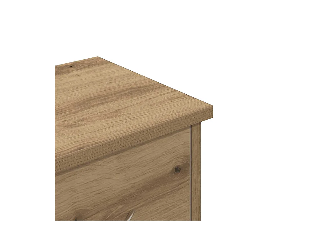 Mobiletto da parete in rovere fatto a mano 60x26x18,5 cm in legno ingegnerizzato