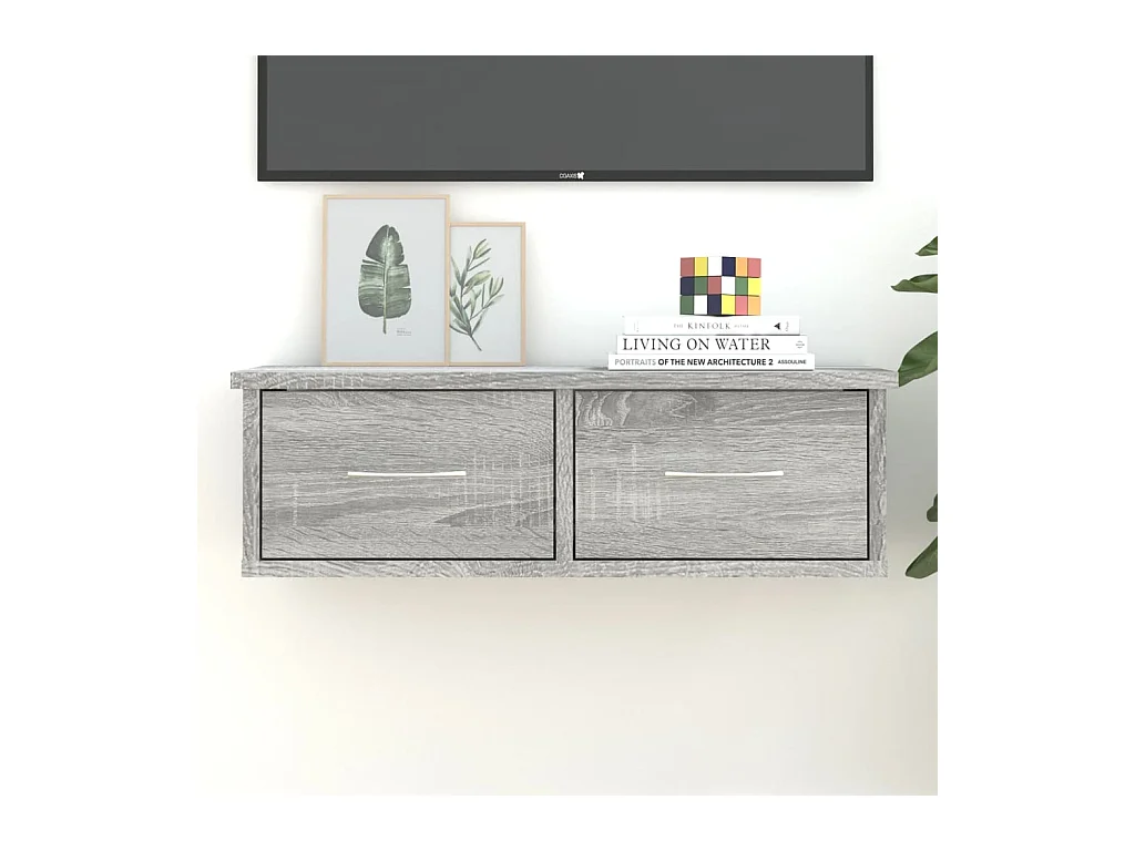 Armoire murale Sonoma gris 60x26x18,5 cm Bois d'ingénierie