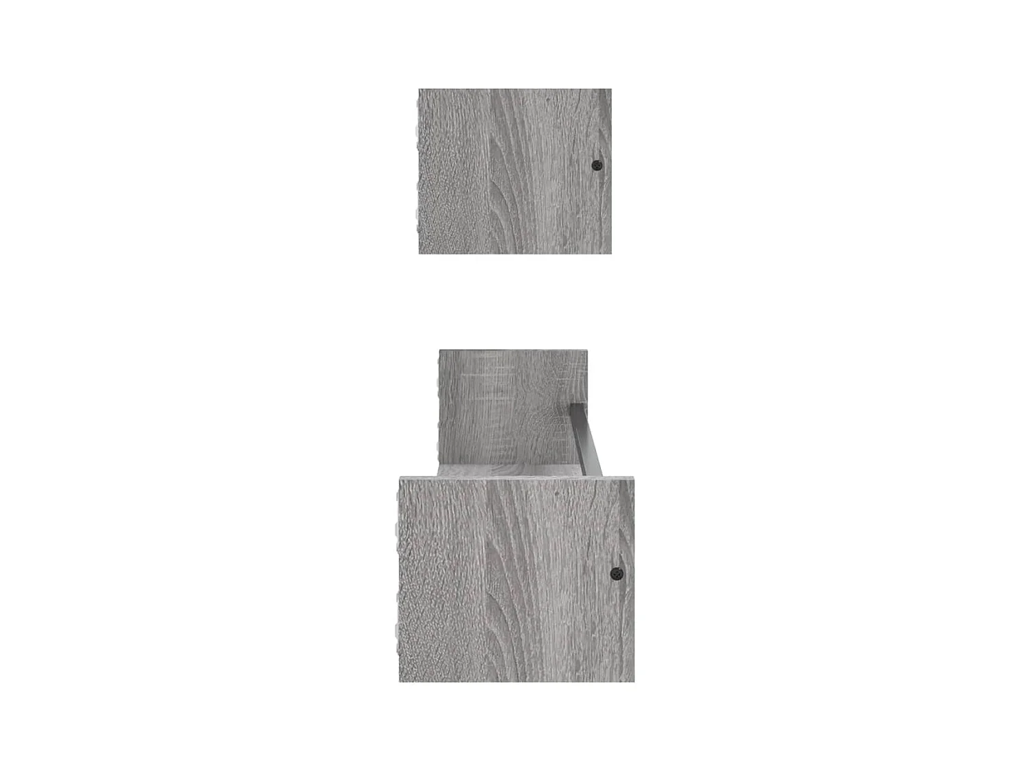 Étagères murales avec barres 2 pcs sonoma gris 80x16x14 cm