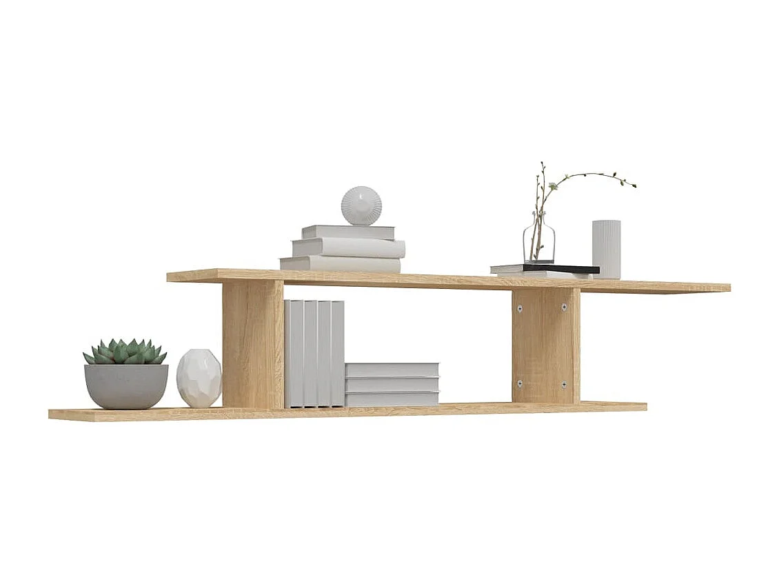 Étagère TV murale Chêne Sonoma 125x18x23 cm Bois d’ingénierie