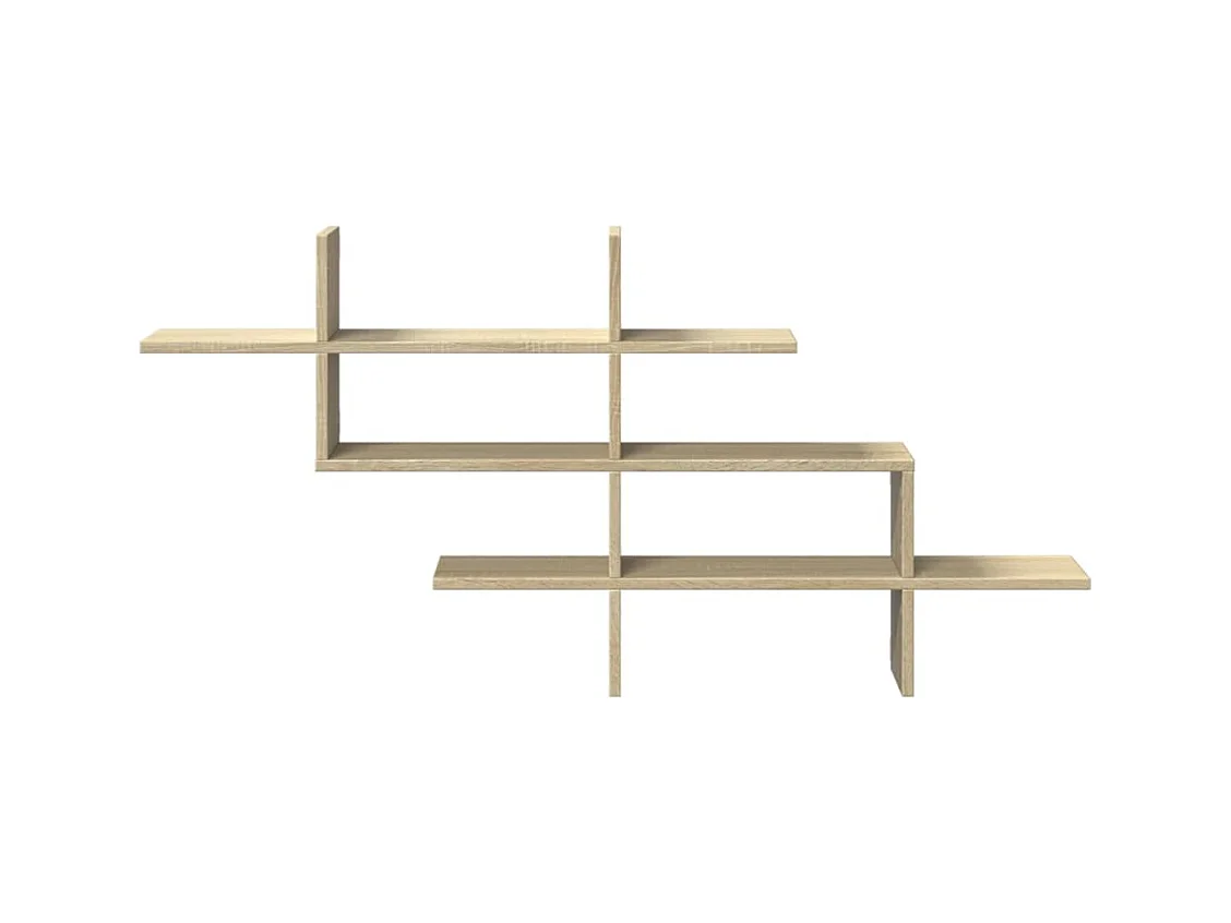 Sonoma eiken wandplank 124,5x18x60,5 cm bewerkt hout