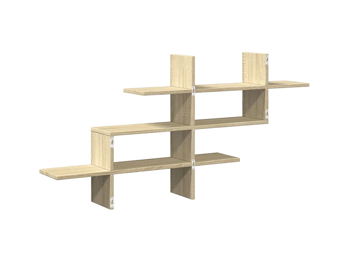 Sonoma eiken wandplank 124,5x18x60,5 cm bewerkt hout