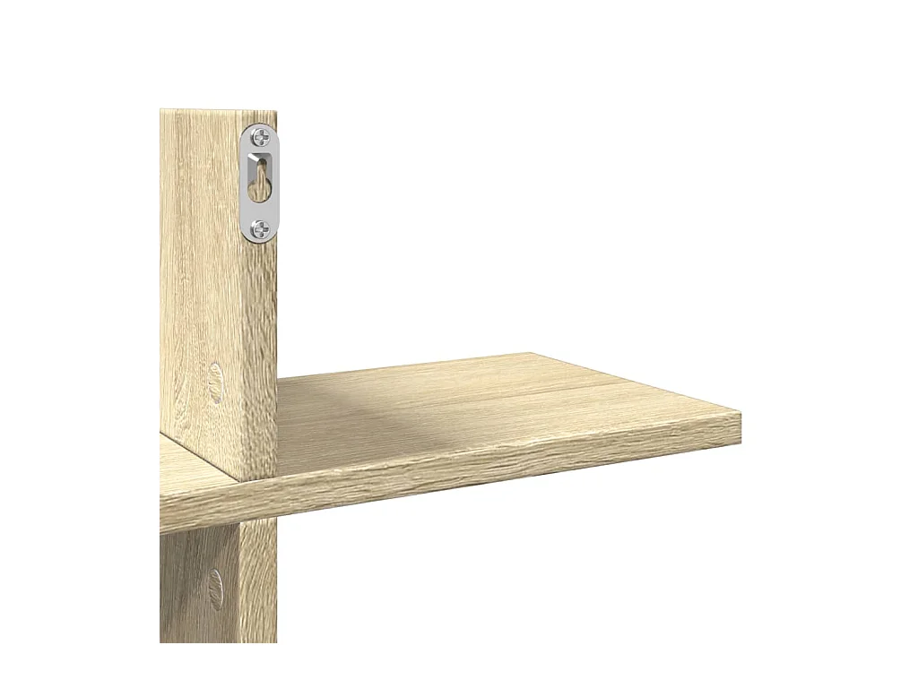 Sonoma eiken wandplank 124,5x18x60,5 cm bewerkt hout