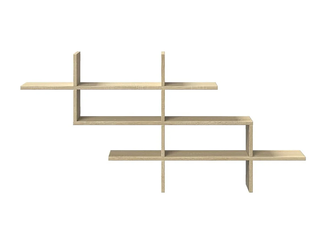 Estante de pared de roble Sonoma 124,5x18x60,5 cm madera de ingeniería