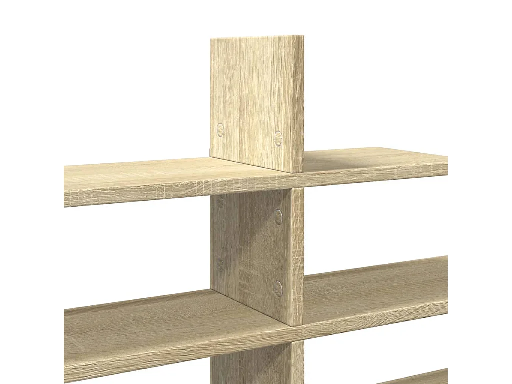 Estante de pared de roble Sonoma 124,5x18x60,5 cm madera de ingeniería