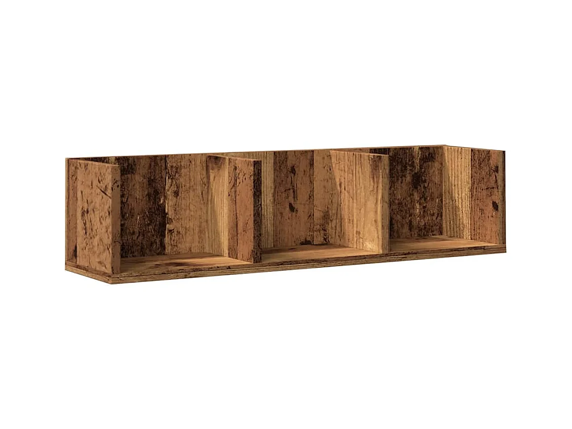 Étagère murale à CD vieux bois 75x18x18 cm bois d'ingénierie