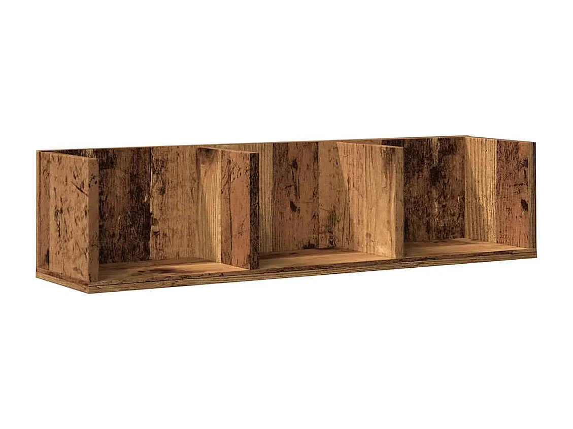 Étagère murale à CD vieux bois 75x18x18 cm bois d'ingénierie