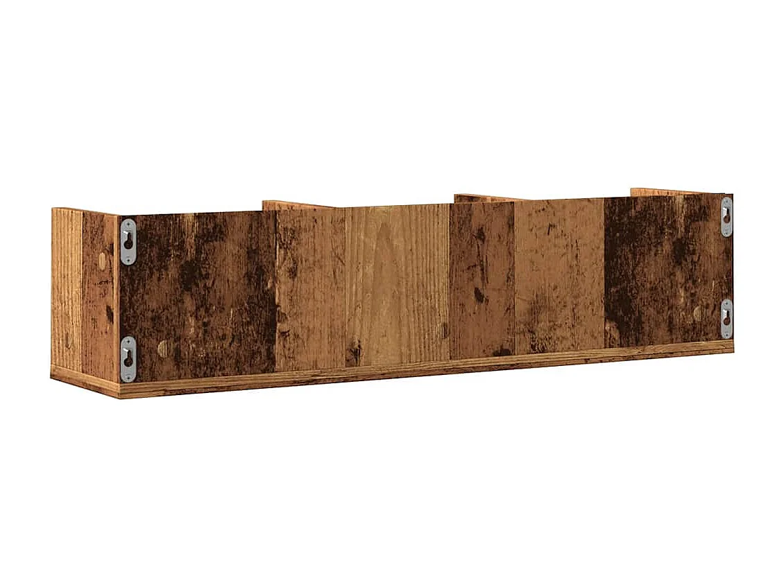 Étagère murale à CD vieux bois 75x18x18 cm bois d'ingénierie