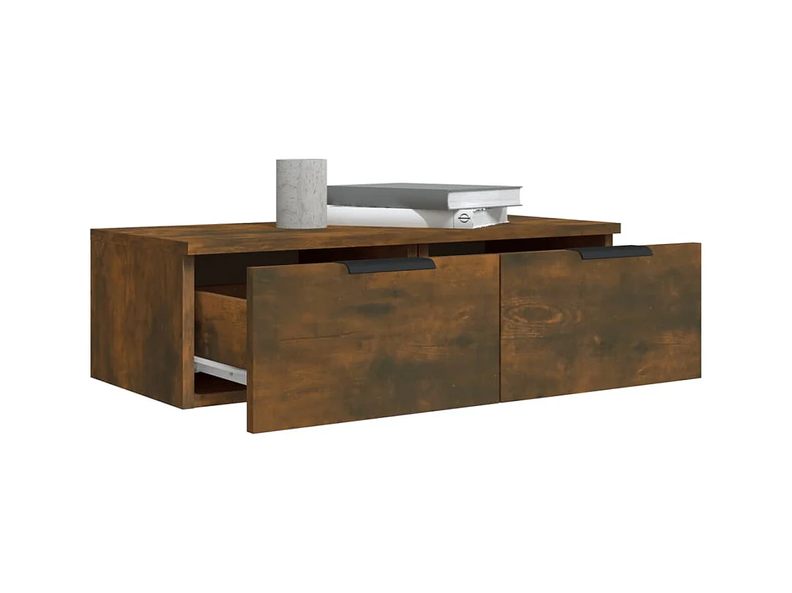 Armoires murales 2 pcs Chêne fumé 68x30x20 cm Bois d'ingénierie