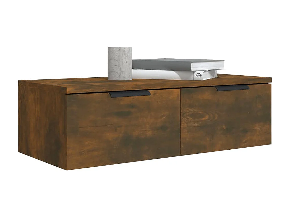 Armoires murales 2 pcs Chêne fumé 68x30x20 cm Bois d'ingénierie