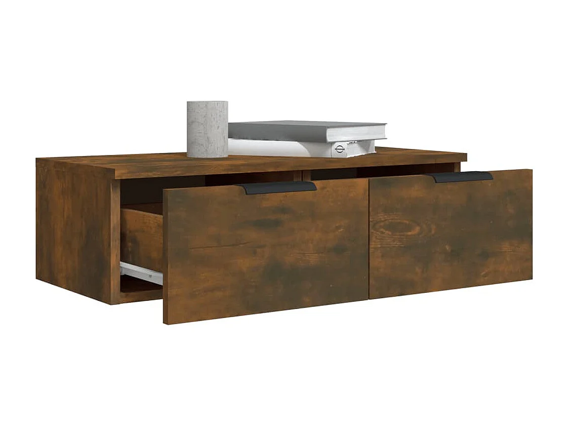 Armoires murales 2 pcs Chêne fumé 68x30x20 cm Bois d'ingénierie