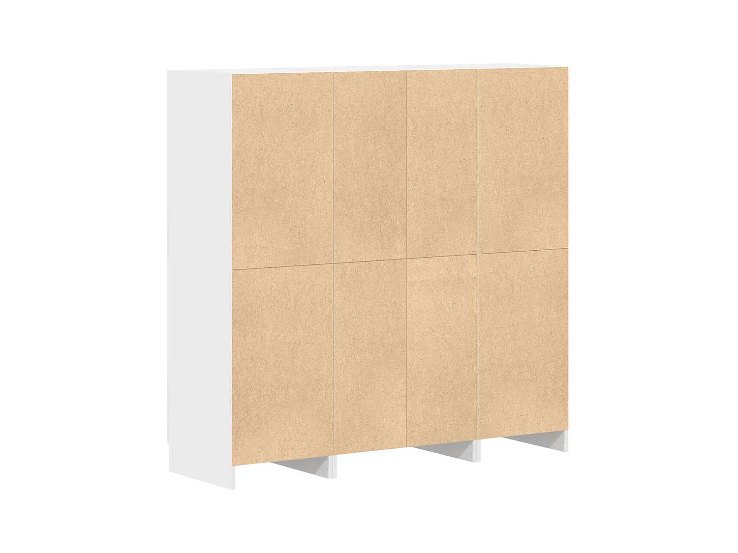 Set di 3 mobili da cucina in legno ingegnerizzato bianco