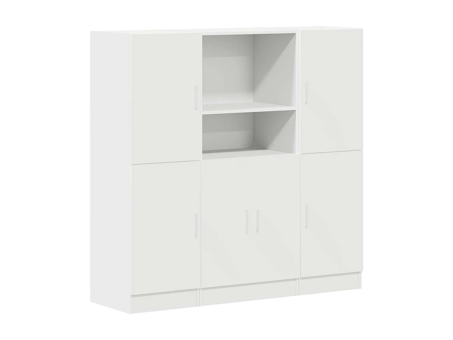 Ensemble d'armoires de cuisine 3 pcs blanc bois d'ingénierie