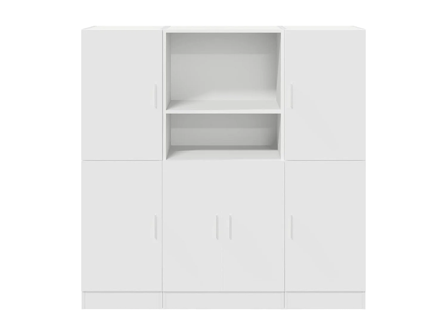 Ensemble d'armoires de cuisine 3 pcs blanc bois d'ingénierie