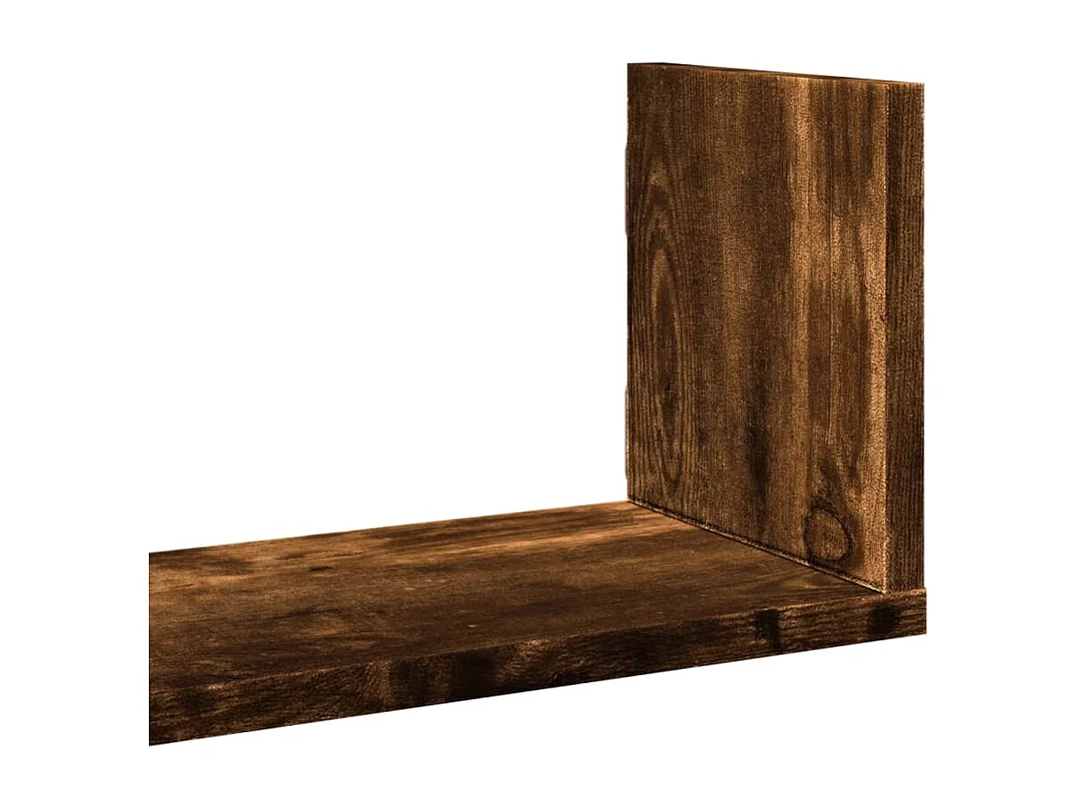 Estantes de pared 3 piezas roble ahumado 58x18x18 cm madera de ingeniería